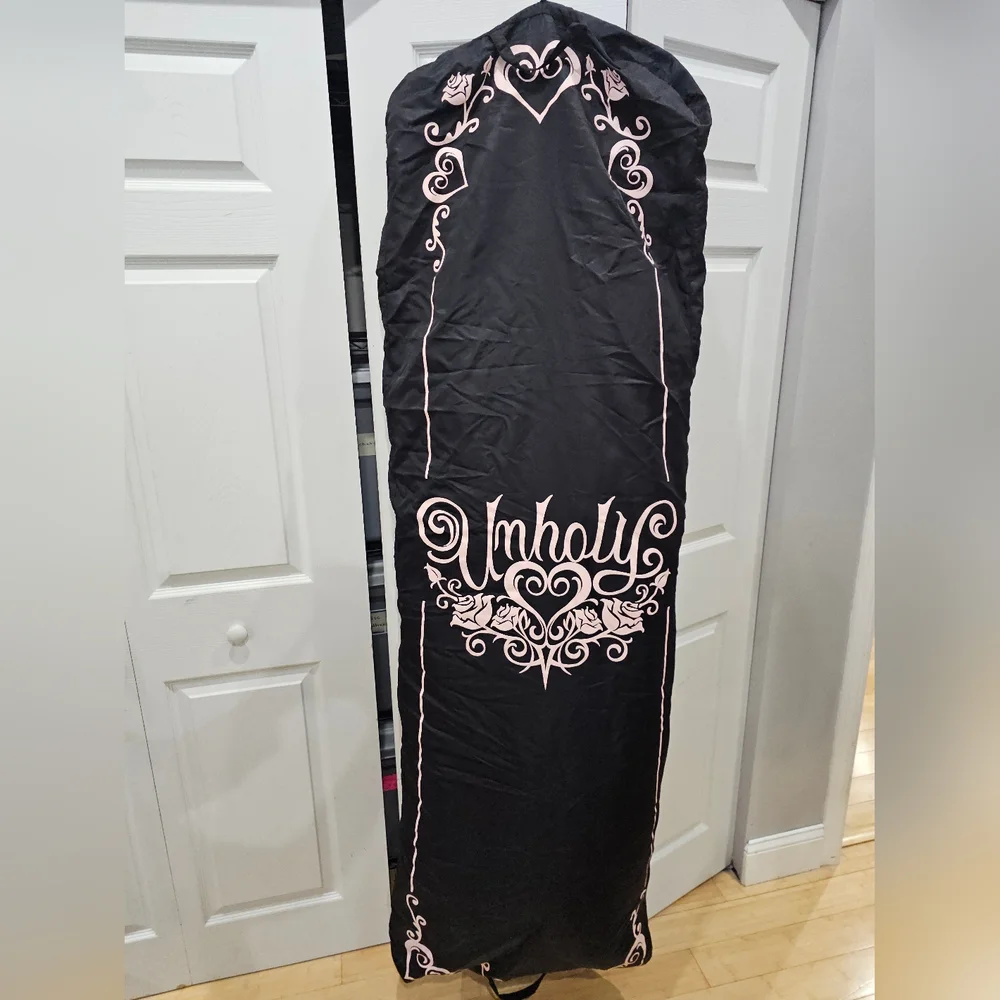 Dolls Kill Unholy Dramatic Flair Tiered Black Gray Tulle Maxi Dress Gown S - Picture 15 of 16